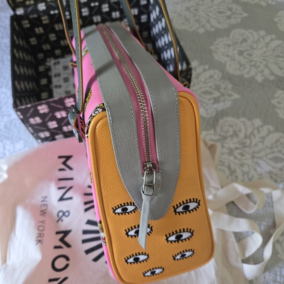 NIB Min & Mon Esther Bubblegum Pink Satchel Bag - Blazing Tiger - Picture 9 of 9